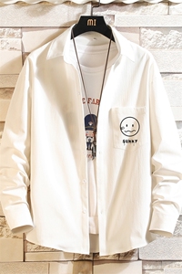 CS15072-P38 加绒款-P48 长袖衬衫男士大码宽松衬衣男寸衫 砖墙图片