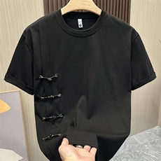 夏季痞帅炸街短袖t恤男装半袖体恤2025新款高级感百搭ins衣服，男装T恤，星座506A