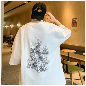 夏季高街龙年斑驳印花短袖T恤大码 M~5XL XZ604-DT216-P25控39图片