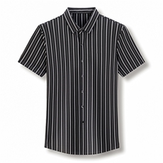 AL2855钱塘2020-3夏季新款男士短袖衬衫条纹休闲衬衣P77，男装衬衫，钱塘207-3