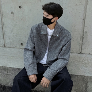 秋冬夹克男潮流翻领工装外套青少年上衣GS9092图片