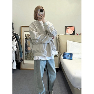 春秋棒球服外套男休闲运动痞帅设计感双层青少年港风夹克 J39图片