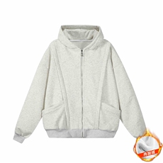 加绒开衫男春秋冬原版质量420克加绒奥粒绒卫衣外套WY8104P94，女装短外套，星座1013-5