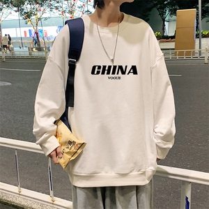 S6001-P28 加绒款-P33 秋季圆领卫衣男大码韩版宽松长袖外套图片