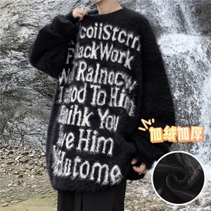 【有货】DMY91510-特P65潮美式水貂绒毛衣男款秋冬季宽松针织衫图片