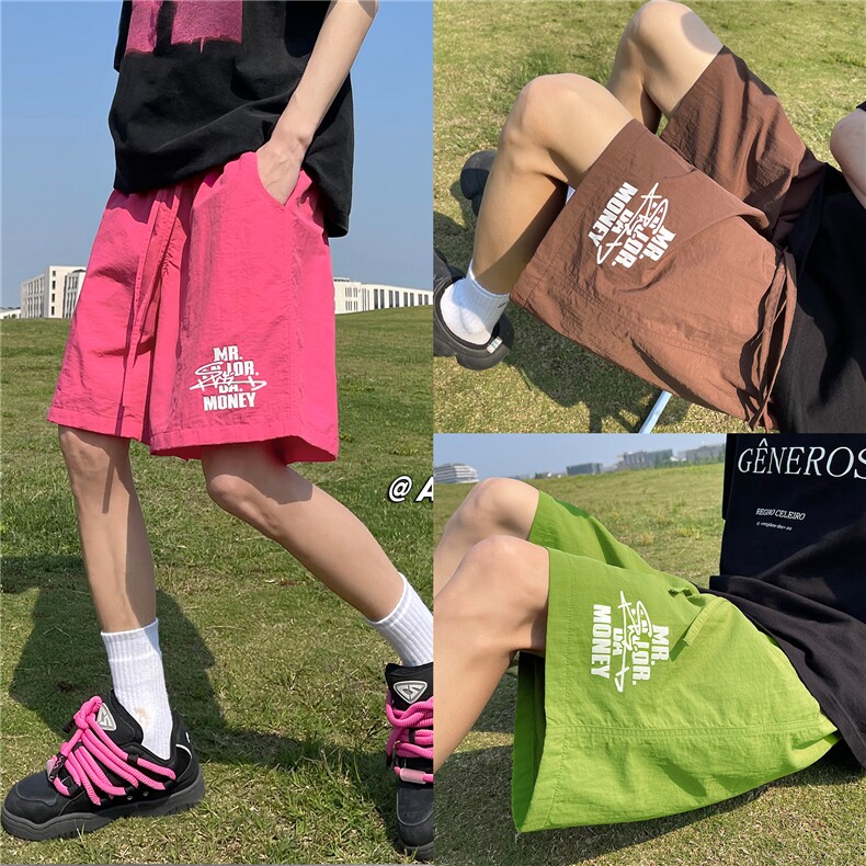 XZ612-K643-P35 控49 五色 /夏季薄款沙滩裤速干裤彩色冰丝短裤15图片