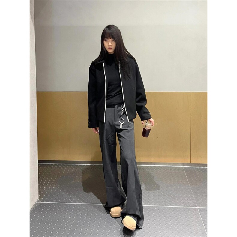 【有货】Cleanfit解构拉链毛呢外套男翻领短款夹克L09CC-特P85,男装夹克,星座1007（原301D）