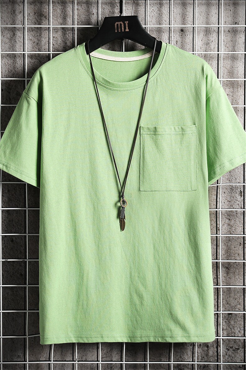 DX24099-P25大口袋百搭短袖t恤男大码半袖体恤上衣服,男装T恤,电商A040A