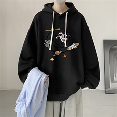 连帽卫衣男大码运动服帽衫外套WY2142-P35加绒款-P40，男装卫衣，电商A040