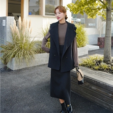 现货新款双面羊毛呢马甲，女装双面呢大衣，丝露怡语