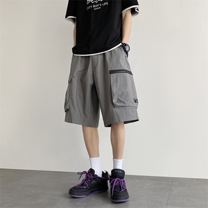 2025夏季新款美式高街工装裤短裤潮男休闲裤五分裤DK1372-P45控68图片
