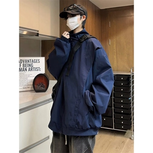 冲锋衣女春秋季2025新款美式复古户外防风开衫外套薄款登山服上衣图片