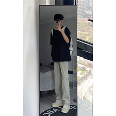 新款美式ins高街hiphop直筒黄泥牛仔裤货号K659P50，男装牛仔裤，电商A063