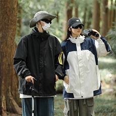 冲锋衣夹克男韩版潮流连帽户外高街2023冬季新款ins外套W5394-P73，男装夹克，星座412-3