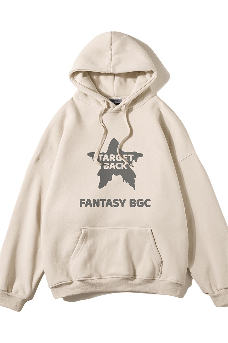 白底新款秋季时尚百搭字母印花复古宽松套头卫衣W373P40控58,男装卫衣,电商A247-1