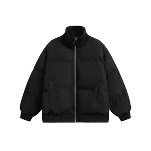 复古基础款拼接棉服-5703-198图片