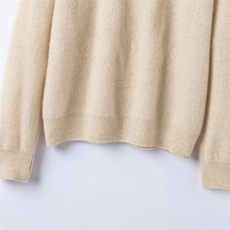 秋冬新款纯色针织圆领套头上衣时尚百搭，女装羊绒衫，缇曼羊绒