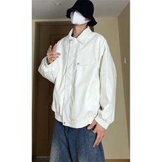 特批70秋冬数据双面穿格子皮夹克美式翻领百搭休闲服MF1056，男装夹克，电商A128
