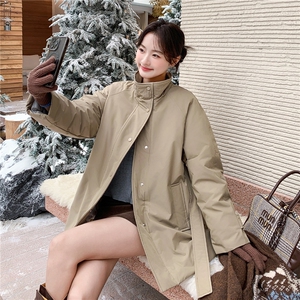 冬季新款  时尚简约风衣羽绒服女中长款A901P295K428图片