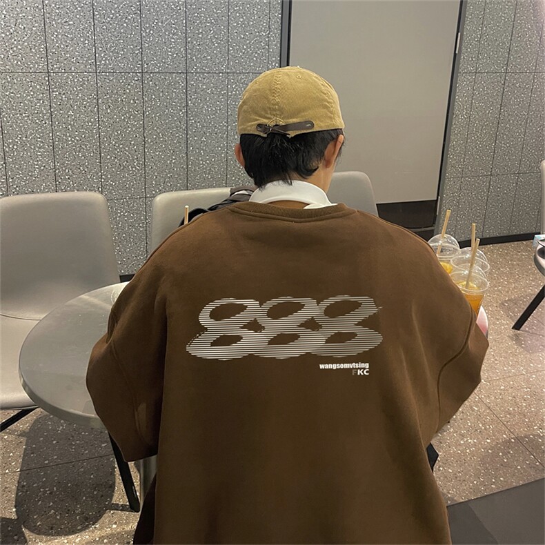 特P25控48秋冬新款男士圆领卫衣宽松休闲日常百搭上衣WQ2,男装卫衣,电商B370