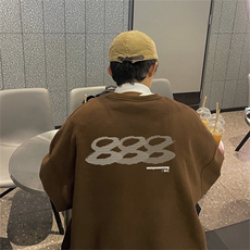 特P25控48秋冬新款男士圆领卫衣宽松休闲日常百搭上衣WQ2，男装卫衣，电商B370