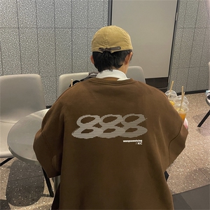 特P25控48 秋冬新款男士圆领卫衣宽松休闲日常百搭上衣WQ2图片
