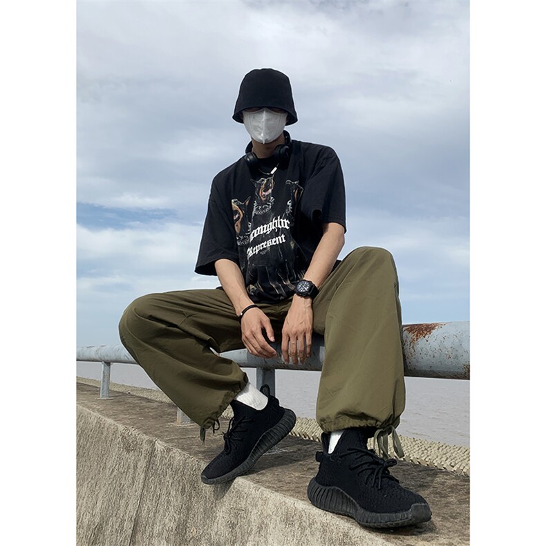 B221美式ins街头hiphop宽松工装休闲裤子LK23122-P65控88,男装休闲裤,电商B221