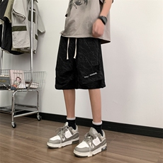 2025夏季新款港风抖音直播美式男女情侣刺绣潮休闲短裤K620/特P35，男装牛仔裤，星座608A