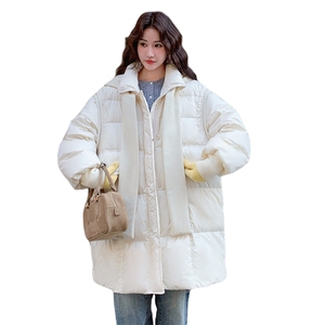 新品 2026年冬季可拆卸连帽羽绒服90白鸭绒8660-P345K468图片