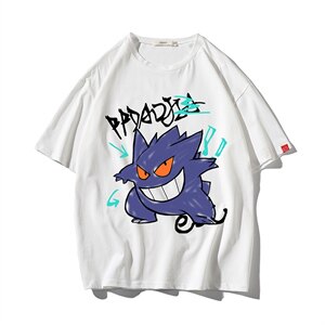 2021夏季新网格挂拍日系大码男已注册卡通印花短袖T恤T1080-P25图片