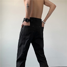 直筒裤子微喇叭夏季长裤休闲裤男1118-1-Q126-P58限价78，男装休闲裤，星座1118-1