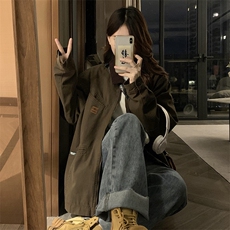 A416-P95底特律夹克秋冬宽松日系复古翻领工装外套男女中性外套，男装夹克，星座911
