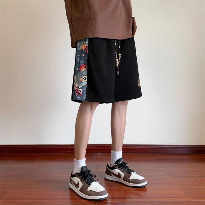 ！2025夏季新款男士风休闲短裤刺绣五分裤DK248特P25,男装休闲裤,电商B220