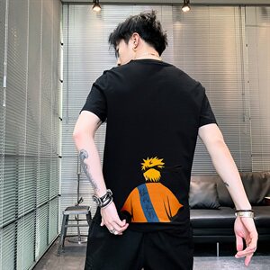 男士短袖t恤纯棉宽松圆领半袖夏季男装体恤衫潮牌上衣服T图片