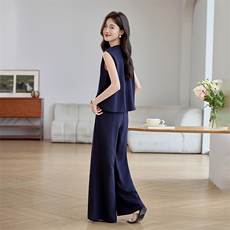 现货3273-P165-K218新款法式宽松上衣配阔腿裤，女装套装/套裙，韩蜜菓