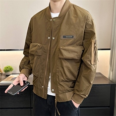 2025春装店主风新款时尚休闲工装上衣夹克冲锋衣外套58112-P130，男装夹克，电商A413