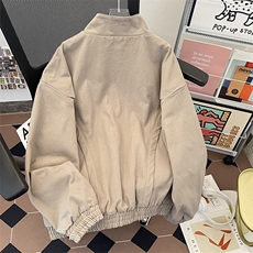 春秋立领帆布外套男休闲潮牌痞帅美式复古百搭夹克潮JK06158-P102，男装夹克，星座308B-1