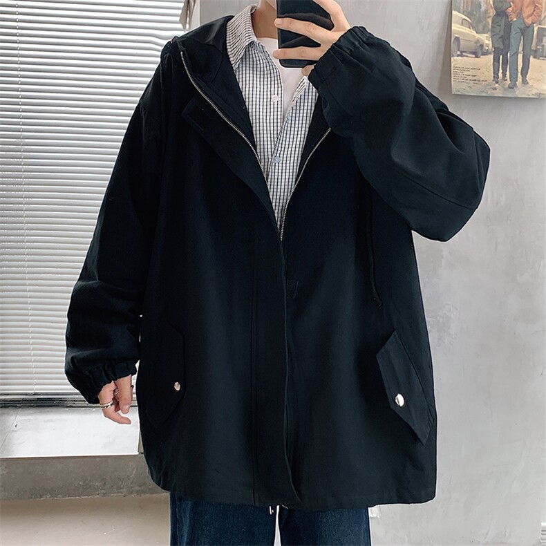 JK41077-P85纯棉连帽夹克男士大码工装夹克男外套男,男装夹克,电商A040