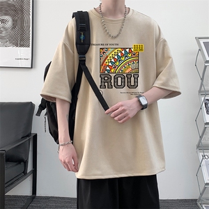 麂皮绒短袖t恤男大码半袖男 酒店风 JD82370-P25图片