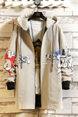 M-7XL2023秋季新款连帽中长款风衣大衣外套男加肥加大码控价98元，男装风衣，钱塘717(原712)