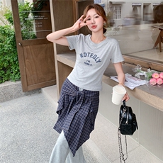 【新款现货】灰色印花设计师套装088-7727P165K228，女装套装/套裙，2C088