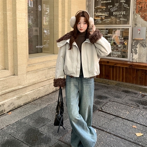 新款   美式复古派克服 加厚  短款皮毛一体p225-k328图片