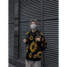 美式圆领毛衣男慵懒风鹿毛绒休闲针织衫S3303P50，男装针织衫/毛衣，星座1116-2