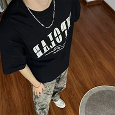 万针全刺绣工艺抖音得物高品质260克重磅纯棉双纱美式高街短袖T恤，男装T恤，电商A486-1