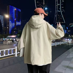 春秋港风工装夹克男韩版宽松潮流百搭潮牌帅气连帽外套ST020-p65图片