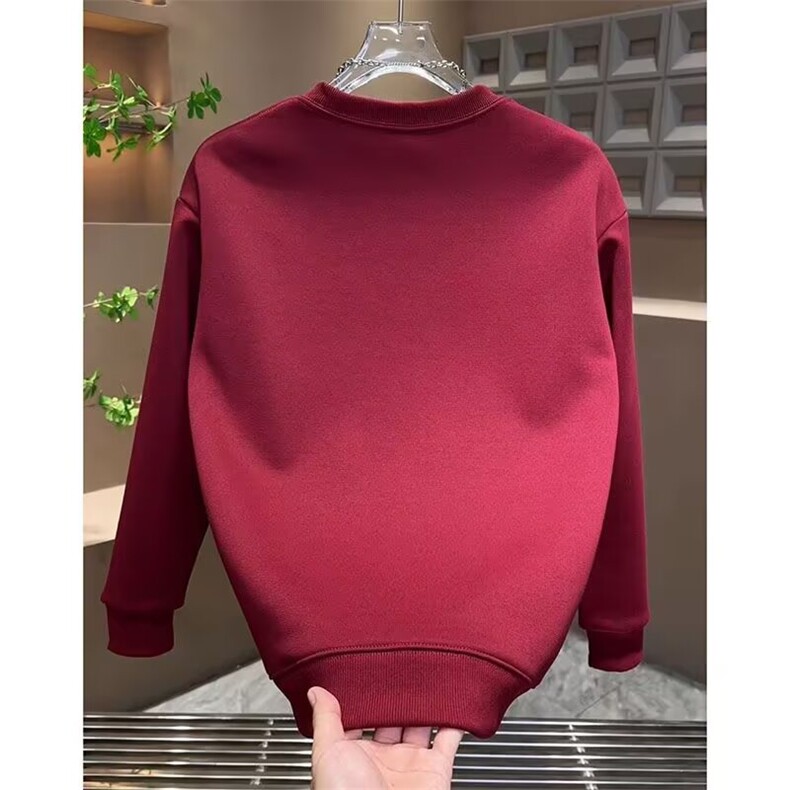1506/QW41950/P36过年红色潮牌本命年休闲圆领上衣服情侣装外套,女装短外套,星座1506
