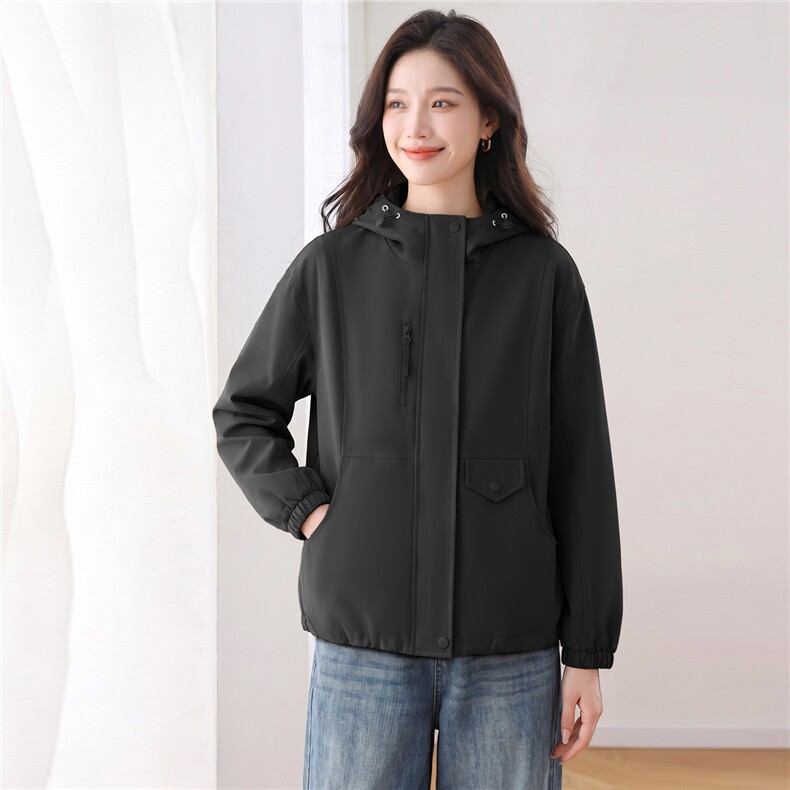 现货秒发2026秋装新款连帽防风派克服休闲外套,女装派克服,星宇服饰