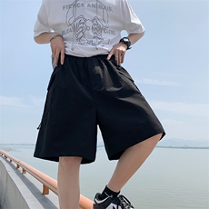 2022港风ins潮流复古百搭宽松工装五分裤休闲裤短裤男DK0513-P38，男装休闲裤，星座308B-1