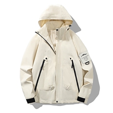 新品男士山系风连帽工装外套冲锋衣男女防风户外登山服518-P42，男装夹克，星座1403A