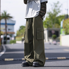 外景高街弯刀裤休闲纯棉宽松复古水洗棉工装裤A406KZ2531特P58，男装休闲裤，星座309（原A406）